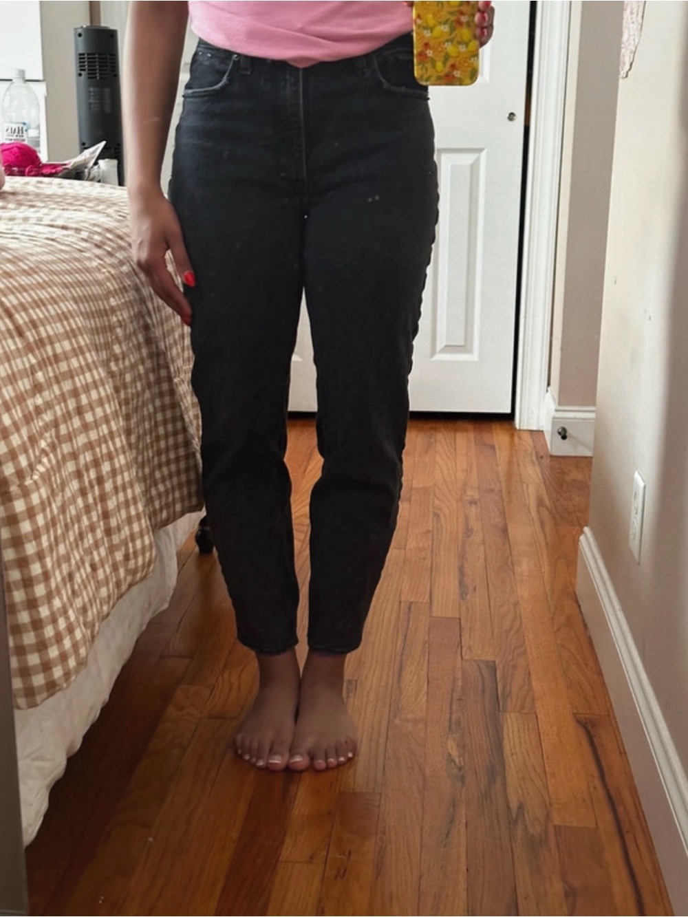 High-Rise Black Women's Jeans - Classic Straight Crop 
ABERCROMBIE JEANS